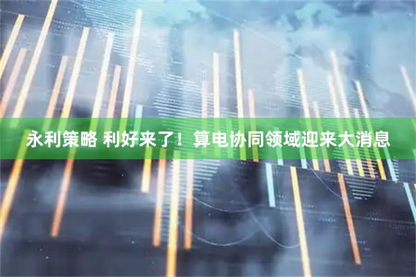 永利策略 利好来了!算电协同领域迎来大消息